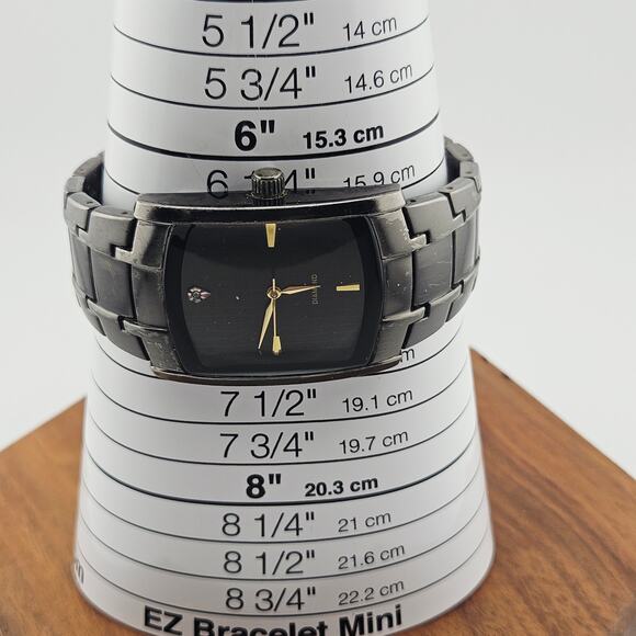 Allude Mens Metallic Gray Tone Watch Black Dial Minimalist Contemporary FMDAL355 - Picture 7 of 7